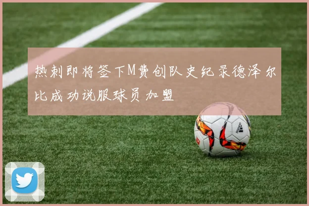热刺即将签下M费创队史纪录德泽尔比成功说服球员加盟